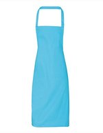 Premier Workwear Bio-Baumwoll-Latzschürze ohne Tasche, Apple (ca. Pantone 360C) 60 x 87 cm, PW102 – Turquoise (ca. Pantone 312C)