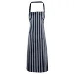 Premier Workwear Striped Bib Apron made of Cotton, Black (ca. Pantone Black C)/White 72 x 101 cm, PW110 – image 3