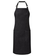 Premier Workwear Bio-Denim Schürze mit Taschen, Black Denim (ca. Pantone 532C) 80 x 72 cm, PW113 – Bild 3