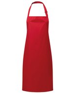 Premier Workwear Wasserdichte Schürze mit verstellbarem Nackenband, Black (ca. Pantone Black C) 72 x 86 cm, PW115 – Red (ca. Pantone 201C)