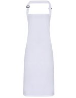 Premier Workwear Wasserdichte Schürze mit verstellbarem Nackenband, Black (ca. Pantone Black C) 72 x 86 cm, PW115 – White
