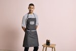 Premier Workwear Domain Kontrast Denim Schürze 86 cm, Black Denim (ca. Pantone 433C) 72 x 86 cm, PW127 – Bild 1
