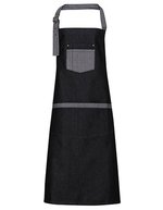Premier Workwear Domain Kontrast Denim Schürze 86 cm – Black Denim (ca. Pantone 433C)