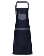 Premier Workwear Domain Kontrast Denim Schürze 86 cm – Indigo Denim (ca. Pantone 2767C)