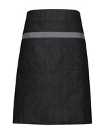 Premier Workwear Denim Hüftschürze mit Kontrastdetails, Black Denim (ca. Pantone 433C) 70 x 50 cm, PW128 – Bild 3