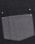 Premier Workwear Denim Waist Apron with Contrast Details, Black Denim (ca. Pantone 433C) 70 x 50 cm, PW128 – image 5