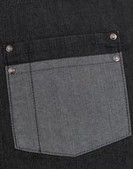 Premier Workwear Denim Hüftschürze mit Kontrastdetails, Black Denim (ca. Pantone 433C) 70 x 50 cm, PW128 – Bild 5