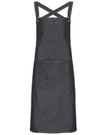 Premier Workwear Cross Back Barista Schürze Baumwollmix – Black Denim (ca. Pantone 433C)