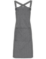 Premier Workwear Cross Back Barista Schürze Baumwollmix – Grey Denim (ca. Pantone 425C)