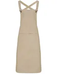 Premier Workwear Cross Back Barista Schürze Baumwollmix, Black (ca. Pantone Black C) 72 x 86 cm, PW129 – Khaki (ca. Pantone 7503C)