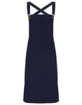 Premier Workwear Cross Back Barista Schürze Baumwollmix, Black (ca. Pantone Black C) 72 x 86 cm, PW129 – Navy (ca. Pantone 2766C)
