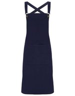 Premier Workwear Cross Back Barista Schürze Baumwollmix, Black (ca. Pantone Black C) 72 x 86 cm, PW129 – Blu navy (ca. Pantone 2766C)