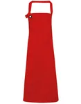 Premier Workwear Latzschürze aus schwerem Baumwoll-Canvas, Silver (ca. Pantone Cool Gray 7C) 72 x 86 cm, PW130 – Red