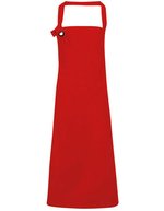 Premier Workwear Latzschürze aus schwerem Baumwoll-Canvas, Black (ca. Pantone Black C) 72 x 86 cm, PW130 – Red