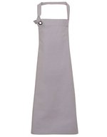 Premier Workwear Latzschürze aus schwerem Baumwoll-Canvas, Black (ca. Pantone Black C) 72 x 86 cm, PW130 – Silver (ca. Pantone Cool Gray 7C)