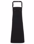 Premier Workwear Cotton Bib Apron in Chino Style, Black (ca. Pantone Black C) 72 x 86 cm, PW132 – image 3