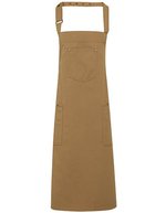 Premier Workwear Baumwoll-Latzschürze im Chino-Stil – Khaki