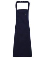 Premier Workwear Baumwoll-Latzschürze im Chino-Stil – Navy (ca. Pantone 2378C)