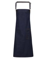 Premier Workwear District Wachs-Optik Denim Schürze, Black Denim (ca. Pantone 433C) 72 x 86 cm, PW134 – Bild 3