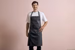 Premier Workwear District Waxed Look Denim Apron – Black Denim (ca. Pantone 433C)