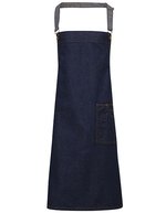 Premier Workwear District Wachs-Optik Denim Schürze – Indigo Denim (ca. Pantone 2767C)