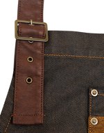 Wachsende Denim-Schürze mit Kunstlederbändern – Bild 4
