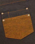 Wachsende Denim-Tablier avec Kunstlederbändern – image 6
