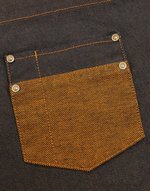 Wachsende Denim-Schürze mit Kunstlederbändern – Bild 6