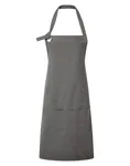 Premier Workwear Apron made of Heavy Cotton Canvas with Pockets, Black (ca. Pantone Black C) 72 x 86 cm, PW137 – image 3