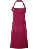 Premier Workwear Schürze aus schwerem Baumwoll-Canvas mit Taschen – Burgundy (ca. Pantone 209C)