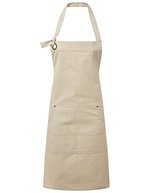 Premier Workwear Schürze aus schwerem Baumwoll-Canvas mit Taschen – Natural (ca. Pantone 4755C)