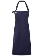 Premier Workwear Schürze aus schwerem Baumwoll-Canvas mit Taschen, Black (ca. Pantone Black C) 72 x 86 cm, PW137 – Blu navy (ca. Pantone 533C)