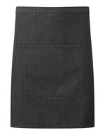 Premier Workwear Mittellange Küchenschürze mit Tasche, Dark Grey (ca. Pantone 425C) 70 x 50 cm, PW141 – Black Denim (ca. Pantone 426C)