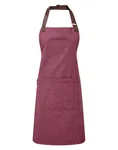 Premier Workwear Annex Oxford Schürze mit Kunstlederband, Burgundy (ca. Pantone 209C) 72 x 86 cm, PW144 – Bild 3