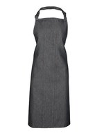 Premier Workwear Farbenfrohe Bib-Schürze, Pflegeleicht, Verstellbar, Pink (ca. Pantone 1895C) 72 x 86 cm, PW150 – Black Denim (ca. Pantone 433C)