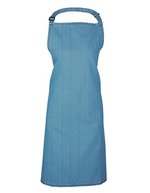 Premier Workwear Farbenfrohe Bib-Schürze, Pflegeleicht, Verstellbar, Pink (ca. Pantone 1895C) 72 x 86 cm, PW150 – Blue Denim (ca. Pantone 2166C)
