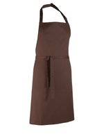 Premier Workwear Farbenfrohe Bib-Schürze, Pflegeleicht, Verstellbar, Pink (ca. Pantone 1895C) 72 x 86 cm, PW150 – Brown (ca. Pantone 476C)