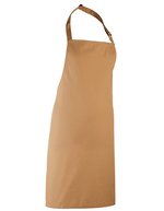 Premier Workwear Farbenfrohe Bib-Schürze, Pflegeleicht, Verstellbar, Pink (ca. Pantone 1895C) 72 x 86 cm, PW150 – Camel (ca. Pantone 132C)