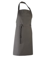 Premier Workwear Farbenfrohe Bib-Schürze, Pflegeleicht, Verstellbar, Pink (ca. Pantone 1895C) 72 x 86 cm, PW150 – Dark Grey (ca. Pantone 431C)