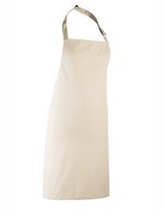 Premier Workwear Farbenfrohe Bib-Schürze, Pflegeleicht, Verstellbar, Pink (ca. Pantone 1895C) 72 x 86 cm, PW150 – Natural (ca. Pantone 1205C)