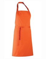 Premier Workwear Farbenfrohe Bib-Schürze, Pflegeleicht, Verstellbar, Pink (ca. Pantone 1895C) 72 x 86 cm, PW150 – Orange (ca. Pantone 1655C)