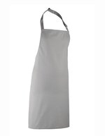 Premier Workwear Farbenfrohe Bib-Schürze, Pflegeleicht, Verstellbar, Pink (ca. Pantone 1895C) 72 x 86 cm, PW150 – Pale Grey (Silver) (ca. Pantone 428C)