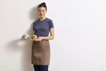 Premier Workwear Mittellange Baumwoll-Twill Schürze 90 cm, White 70 x 50 cm, PW151 – Burgundy (ca. Pantone 216C)