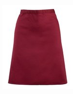 Premier Workwear Mittellange Baumwoll-Twill Schürze 90 cm, Black (ca. Pantone Black C) 70 x 50 cm, PW151 – Bordeaux (ca. Pantone 216C)