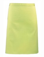 Premier Workwear Mittellange Baumwoll-Twill Schürze 90 cm, Black (ca. Pantone Black C) 70 x 50 cm, PW151 – Citron vert (ca. Pantone 382C)