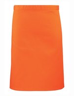 Premier Workwear Mittellange Baumwoll-Twill Schürze 90 cm, Black (ca. Pantone Black C) 70 x 50 cm, PW151 – Orange (ca. Pantone 1655C)