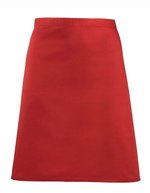Premier Workwear Mittellange Baumwoll-Twill Schürze 90 cm, Black (ca. Pantone Black C) 70 x 50 cm, PW151 – Rouge (ca. Pantone 200C)