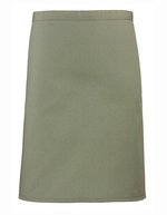 Premier Workwear Mittellange Baumwoll-Twill Schürze 90 cm, Black (ca. Pantone Black C) 70 x 50 cm, PW151 – Sauge (ca. Pantone 5497C)