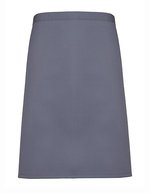 Premier Workwear Mittellange Baumwoll-Twill Schürze 90 cm, Black (ca. Pantone Black C) 70 x 50 cm, PW151 – Acier (ca. Pantone 7545C)
