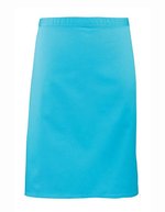 Premier Workwear Mittellange Baumwoll-Twill Schürze 90 cm, Black (ca. Pantone Black C) 70 x 50 cm, PW151 – Turquoise (ca. Pantone 312C)